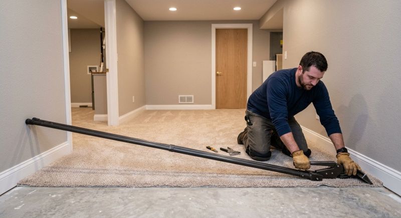 Basement Carpet Stretching in Littleton, CO